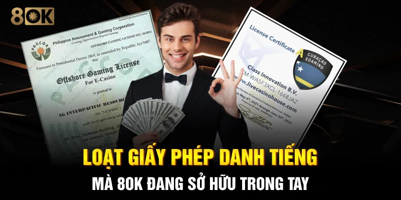 Loạt giấy phép danh tiếng mà 8OK đang sở hữu trong tay